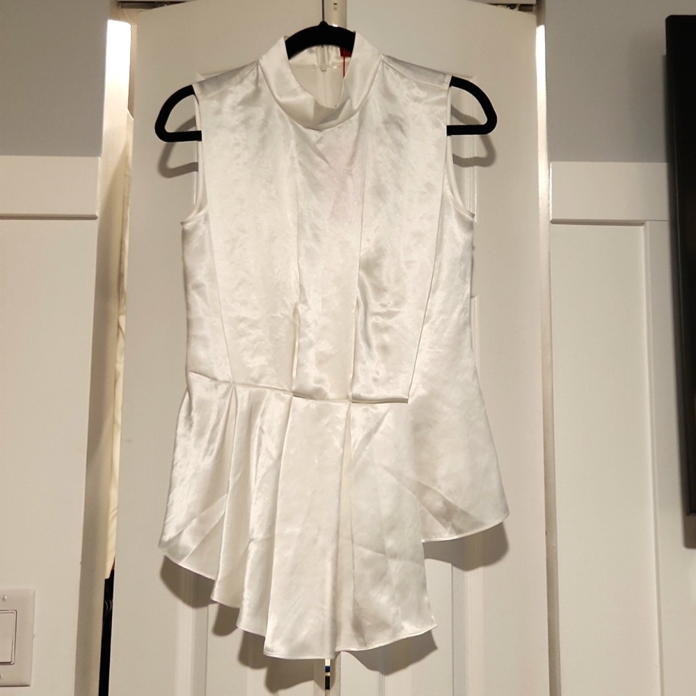 NWT Hugo Boss White Sleeveless Blouse US4